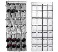 Yunyige Porta Scarpe da Appendere,Scarpiera da Porta,Scarpiera da Appendere,Scarpieras da Portas Salvaspazio con 28 Tasche,Organizer Pieghevole da Appenderes (Bianco)