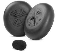 YunYiYi - Cuscinetti auricolari di ricambio compatibili con cuffie wireless Jabra Evolve2 65 MS/UC, Elite 45h, in pelle proteica, cuscinetti auricolari, colore: nero