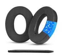 YunYiYi HD620S - Cuscinetti di ricambio in gel di raffreddamento compatibili con cuffie Sennheiser HD620S HD620, con tessuto in seta di ghiaccio aggiunto spessore (nero CG)