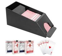 YUNYODA Blackjack Dealing Shoe, slitta in acrilico trasparente | Per carte da gioco, dispenser di carte per 4 mazzi Blackjack, accessori da poker