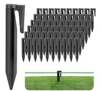 YUNYU 100 pioli per bordi del prato, 8,5 cm, colore nero, per robot tosaerba, ancoraggi a terra in plastica resistente, fissaggio sicuro del cavo