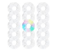 YUNYU 15 elastici per capelli in raso, colore bianco, per fai da te, per ragazze e donne, comodi elastici per capelli adatti per ricci sottili e spessi