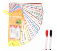 YUNYU 1x1 gioco educativo con 15 schede di moltiplicazione e 2 penne, 1x1 gioco di apprendimento per bambini dai 6 anni, tavolo di moltiplicazione con carte riscrivibili