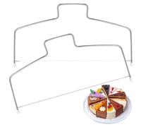 YUNYU Confezione da 2 livellatori per torte in acciaio inox, professionale, strumento livellatore per torte, 31,8 x 16 cm, strumento di livellamento per pane e pasticceria, per uso domestico e