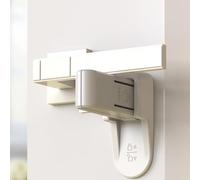 YUNYU Confezione da 2 serrature per porte senza trapano, per camera da letto, con adesivo industriale, a prova di bambino, per casa, balcone e finestre, facile da installare, senza fori (grigio)