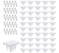 YUNYU Confezione da 50 clip impermeabili per striscia luminosa a LED con viti, clip di montaggio sicure per strisce luminose a LED in silicone larghe 6 mm, ideali per l'installazione domestica e