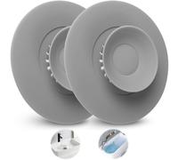 YUNYU - Copertura di scarico grigia a pressione con cattura capelli e design anti-intasamento per vasche da bagno, lavandini, scarichi da cucina - Set universale di 2 tappi da bagno e tappi per