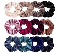 YUNYU Elastici per capelli da donna, fascia per capelli con elastico, fasce per capelli da donna in raso di alta qualità, più morbide della seta, elastici in seta, elastici spessi in tinta unita,