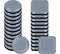 YUNYU Feltrini autoadesivi per mobili, confezione da 24, per mobili pesanti su moquette e pavimenti in legno (20 x 20 mm quadrati e 19 mm rotondi)