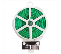 YUNYU Filo da giardino morbido da 50 m, flessibile con taglierina integrata, supporto per piante rivestito di verde per fiori, viti e arbusti rampicanti