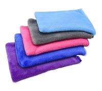 YUNYU Guanti da bagno in flanella, confezione da 5, in microfibra ultra morbida, per adulti e bambini, riutilizzabili, esfolianti per bagno e doccia, ad alta assorbenza, delicati sulla pelle (5 colori