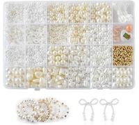 YUNYU Kit per la creazione di braccialetti fai da te con perline di argilla a 24 scomparti, kit per la creazione di braccialetti con perline di argilla asciutte all'aria, ciondoli e strumenti per