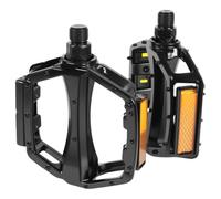 YUNYU Pedali leggeri in alluminio con profilo antiscivolo e strisce riflettenti | 9/16" cuscinetti a sfera per MTB, City bike, Trekking (400 g/coppia)