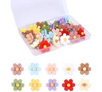 YUNYU Puntine a forma di fiore, confezione da 30 pezzi, per bacheca in sughero e bacheca, per ufficio, casa, pareti fotografiche (puntine per pollice floreali)