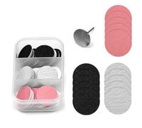 YUNYU Set di 120 dischi abrasivi per pedicure - Contiene 80/120/180/240 granulometria per piedi, 2 inserti in metallo e fogli di ricarica per carta vetrata da 25 mm, compatibili con rimozione