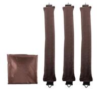 YUNYU Set di 4 bigodini senza calore, con 3 bastoncini marroni e 1 morbida sciarpa per ricci ondulati senza calore durante il sonno