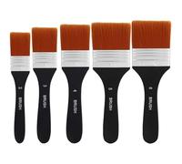 YUNYU Set di 5 pennelli in nylon (misure 2-6) per pittura, pennelli professionali per arte e artigianato con setole resistenti, acrilico, olio e acquerello
