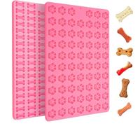 YUNYU Set di stampi in silicone per cani, 10 e 18 cavità, riutilizzabili, antiaderenti, a forma di zampa e osso, per cioccolato, gelatina, cubetti di ghiaccio, dolcetti fai da te per animali domestici