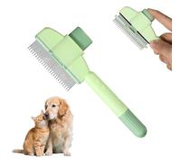 YUNYU Spazzola autopulente | Spazzola per animali domestici per gatti e cani con ABS + acciaio combinato | 20 cm spazzola delicata sulla pelle in verde menta