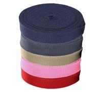 YunYunStrap 5 Rotoli di Nastro in Cotone a Colori Misti, Poliestere Cotone per la Realizzazione di Manici per Borse, Cinture in Tessuto, Strap per Borse Tote, Guinzagli, Accessori per Artigianato
