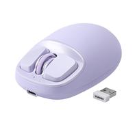 YUNZII C1 Mouse Wireless Silicone Senza Fil, 4800 DPI, Mouse Tri-Mode 2.4G/Bluetooth/Type-C, Mouse per Laptop, Mac, iPad, PC (Viola)