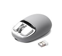 YUNZII C1 Mouse Wireless Silicone Senza Fili (Grigio Argento)