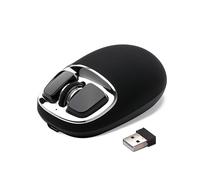 YUNZII C1 Mouse Wireless Silicone Senza Fili (Nero Argento)