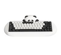 YUNZII C68 Panda Tastiera Meccanica Senza Fili Da Gioco, 68 Tasti Tastiera Carina Con Tasti Pbt, Rgb Ntastiera Cremosa Sostituibile Calda Con BT5.0/2.4g/Cablato Per Win/mac (Switch Panda, Bianco)