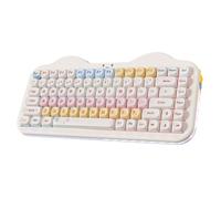 YUNZII C75 Tastiera Meccanica Wireless Gaming, 75% Compatto, Bluetooth/2.4G/USB-C, Hot-Swap, Retroilluminazione RGB, Gasket Mount, NKRO QWERTY Design Dolce per PC/Mac (Beige, Milk V2 Linear Switch)