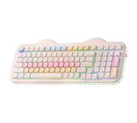 YUNZII C98 Tastiera Meccanica Gaming Wireless (Beige, Candy Switch) | 99 Tasti PBT MOA, BT/2.4G/USB-C, Hot-Swap, Gasket Mount, RGB, 10000mAh, Tastierino Numerico, Cute Creamy Keyboard per Win/Mac