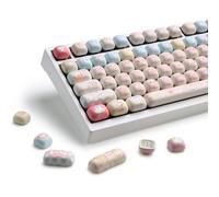 YUNZII Cute Pink Kitten Custom Keycaps,141 tasti Dye Sub PBT MOG Profile Keycap Set per Tastiere Meccaniche da Gioco(Gattino rosa)
