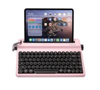 YUNZII QL75 Wireless Typewriter Tastiera Meccanica Retrò Sostituibile a caldo,Retroilluminazione RGB QMK/VIA Programmabile,Tastiera Multidispositivo con 2.4GHz/Type-C/BT (rosa, onyx tactile)