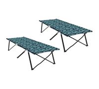 YUOGHRTFE Letto pieghevole per campeggio, 2 pezzi, foresta, 206 x 76 x 74 cm