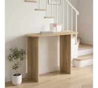 YUOGHRTFE Moderno tavolo consolle in rovere Sonoma, 100 x 39,5 x 75 cm, in legno, stretto e montaggio a parete, ideale per corridoio, soggiorno o ingresso, con ripiano stabile