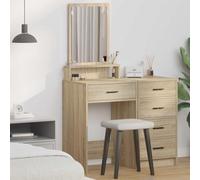 YUOGHRTFE Moderno tavolo da toeletta in legno con cassetti e specchio, 50 x 41 x 140 cm, superficie opaca lucida, facile da pulire e robusto, per camera da letto