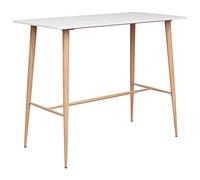 YUOGHRTFE Set da bar 7 pezzi bianco nero con tavolino in MDF e 6 sgabelli da bar, design moderno per giardino, bar o ristorante, seduta ergonomica con schienale in rete, verniciato a polvere