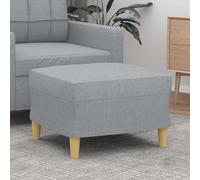 YUOGHRTFE Sgabello stabile in tessuto grigio chiaro, 60 x 50 x 41 cm, con telaio in compensato, traspirante e durevole, adatto come poggiapiedi o seduta aggiuntiva per il soggiorno