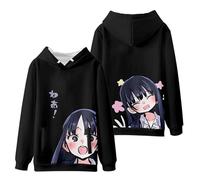 Yuogkk Felpa con Cappuccio The Dangers in My Heart Manica Lunga Pullover Casual Allentata,Felpa Gioco di Ruolo con Tasche Zip Giacca Modello Stampa Cartoon Polo Shirt Fun Trendy Top-White||XXS