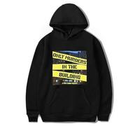 Yuogkk Hoodie Only Murders in The Building Manica Lunga Pullover Casual Allentato, Fun Sweatshirt Uomo e Donna Big Pocket Jacket Zip Up Coat Role Play Felpa Streetwear-Black||XXS