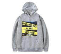 Yuogkk Hoodie Only Murders in The Building Manica Lunga Pullover Casual Allentato, Fun Sweatshirt Uomo e Donna Big Pocket Jacket Zip Up Coat Role Play Felpa Streetwear-Black||XXS