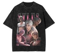 Yuogkk Maglietta Love Cartoon Game Print Deep-Space Maniche Corte Moda Casual Felpa, Uomo E Donna Girocollo Lavato Cotone Vintage T-Shirt Grande Taglia XS~3XL-#01||XS