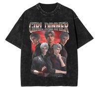 Yuogkk Maglietta Love Cartoon Game Print Deep-Space Maniche Corte Moda Casual Felpa, Uomo E Donna Girocollo Lavato Cotone Vintage T-Shirt Grande Taglia XS~3XL-#01||XS