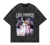Yuogkk Maglietta Love Cartoon Game Print Deep-Space Maniche Corte Moda Casual Felpa, Uomo E Donna Girocollo Lavato Cotone Vintage T-Shirt Grande Taglia XS~3XL-#01||XS