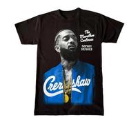 Yuogkk T-Shirt Nipsey Hussle Felpa Unisex, Hip Hop Harajuku Manica Corta Fun Print Pattern Shirt Classic Rap Harajuku Sportswear Fashion Retro Crew Neck Top-Black||XS