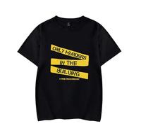 Yuogkk T-Shirt Only Murders in The Building Uomo e Donna Estate Manica Corta, Felpa retrò Girocollo Divertente Modello Stampato Canotta Traspirante Abbigliamento Sportivo Cotone Estate Top-Black||XXS