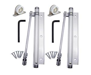 YUOIP® Chiudiporta a molla regolabile automatico,Corpo in lega di alluminio,Facile da installare,Staffa cuscinetto,per casa e ufficio 45kg (2 Pezzi)