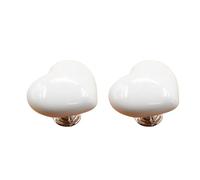 YUOIUX 2pcs elegante a forma di cuore pulsante di pressione del WC pulsante acqua pulsante di scarico unico accessorio bagno per look moderno