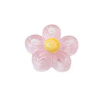 YUOIUX 5 Colori 23x23mm Piccolo Cinque Petali Fiore Pendenti di Fascino per le Donne Colorato Fiore Gioielli Collane Fare Risultati