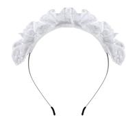 YUOIUX Cerchietto per capelli delicato elegante con motivo traforato con lacci pieghettati, cerchietto per capelli per feste, cosplay, accessori per costume da donna