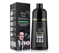 YUOLITA 400ml Shampoo Istantaneo per Capelli Neri, 100% Copertura Dei Capelli Grigi Shampoo 3 In 1 shampoo nero colorante Per Uomo Donna